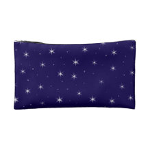 bolso azul del cosmético de la luz de las estrella