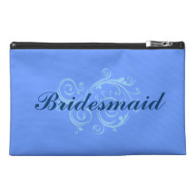 Bolso azul del cosmético de la voluta de la dama d