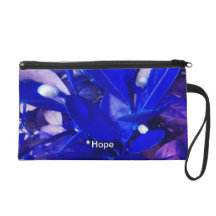 Bolso azul del mitón de la esperanza y de la fe