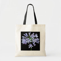 Bolso azul del negro del Agapanthus Bolsa