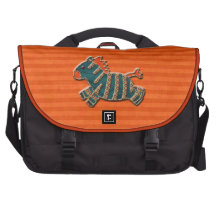 Bolso azul y anaranjado caprichoso del ordenador p bolsas para ordenador