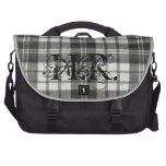 Bolso blanco y negro del ordenador portátil de la 