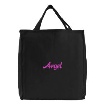 Bolso bordado ángel - negro bolsa