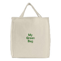 Bolso bordado compras reutilizables verdes bolsa
