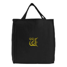 Bolso bordado con monograma de lujo de la letra W Bolsas