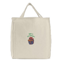 Bolso bordado de las Felices Navidad Bolsas