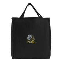 Bolso bordado flor púrpura de la pasión bolsas