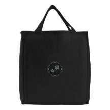 Bolso bordado flor rosada bolsa bordada