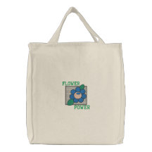 Bolso bordado flower power bolsa de lienzo