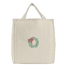 Bolso bordado guirnalda del navidad bolsas bordadas