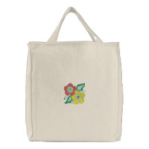 Bolso bordado jardín de flores bolsa de mano bordada