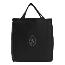 Bolso bordado monograma de la hoja bolsa bordada