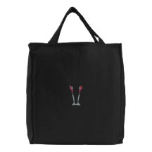 Bolso bordado monograma de la letra V Bolsas
