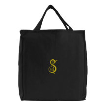 Bolso bordado monograma de lujo de la letra S Bolsas