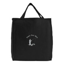 Bolso bordado pesca de encargo bolsa de lienzo