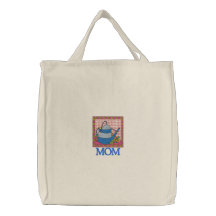 Bolso bordado regadera de las madres bolsas de lienzo