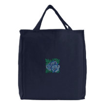 Bolso bordado rosa azul bolsas de mano bordadas