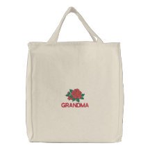Bolso bordado rosa de las abuelas bolsas