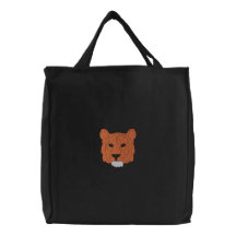 Bolso bordado tigre bolsas de lienzo