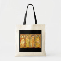 Bolso-Clásico/Vintage-Alfonso Mucha 19 Bolsa Lienzo