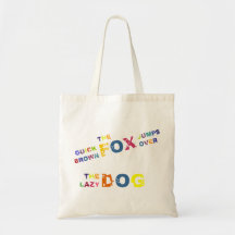 Bolso colorido de Pangram del alfabeto del deletre Bolsas De Mano
