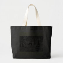 Bolso con el "lobo solitario " bolsas lienzo