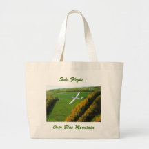 Bolso con "vuelo a solas sobre la montaña azul " bolsas de mano