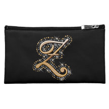 Bolso cosmético negro con Z inicial