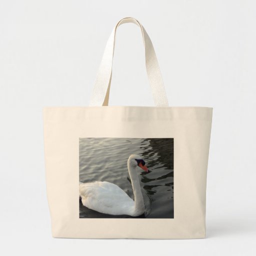 Bolso de compras blanco del cisne bolsas lienzo
