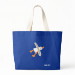 Bolso de compras del arte: Bolso azul y gaviota en bolsas
