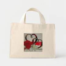 Bolso de compras del pastel de bodas bolsa lienzo