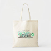 Bolso de compras reutilizable de la "amabilidad" bolsas de mano