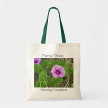 Bolso de compras reutilizable, flor púrpura bolsas