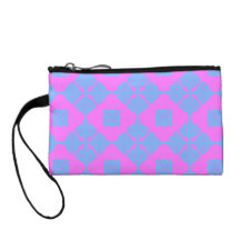Bolso de embrague dominante floral abstracto rosad