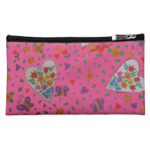 Bolso de embrague rosado reversible del amor