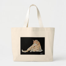 Bolso de encargo - gato de Tabby del jengibre del  Bolsa De Mano