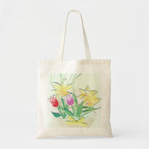 Bolso de la cesta del tulipán bolsa de mano