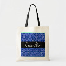 Bolso de la dama de honor del damasco del boda del bolsa de mano
