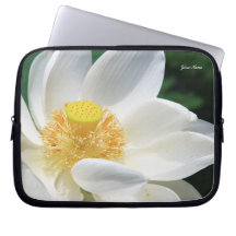 Bolso de la electrónica de Lotus blanco Fundas Ordendadores