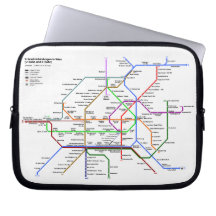 Bolso de la electrónica del mapa del tubo de Viena Manga Computadora