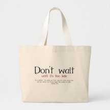 Bolso de la espera bolsas lienzo