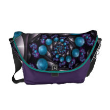Bolso de la gema del fractal de la turquesa bolsa de mensajería