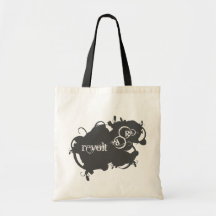 bolso de la gota de la rebelión bolsa lienzo