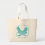 Bolso de la lona con el mensaje de la paz bolsas de mano