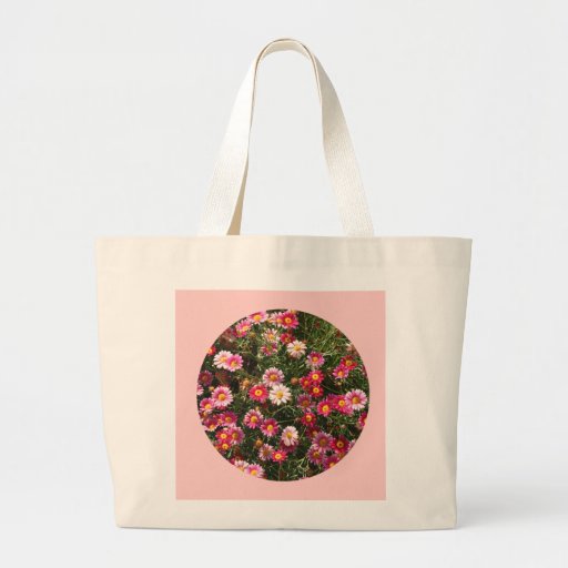 Bolso de la lona, margaritas pintadas, círculo F-1 Bolsas De Mano