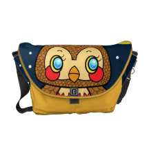 Bolso de la noche estrellada del búho del vintage  bolsa de mensajeria 
