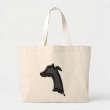Bolso de la silueta de Whippet Bolsas Lienzo