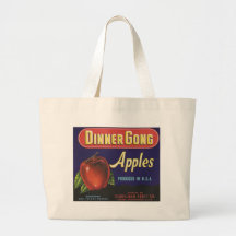 bolso de las manzanas del gongo de la cena bolsa