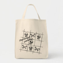 bolso de los cráneos y de la bandera pirata bolsa lienzo