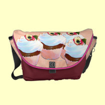 Bolso de los pasteles de la magdalena del chocolat bolsas messenger